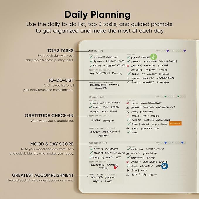Dated, 2026 Planner, 8.5" x 11" - The #1 Productivity Planner to Achieve Your 2026 Goals - Planner 2026-2027 by PRODUCTIVITY STORE (A4, CREAM)