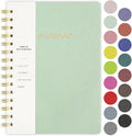 Spiral Notebook-5.75" x 8.125" College Ruled Journal with Inner Pockets and 160 Pages,PU Leather Cover Business Journal, Twin-Wire Binding Notebook Perfect for Office & Home School Supplies Mint Green