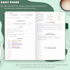 Clever Fox Self-Care Journal Pocket – Daily Reflection Notebook – Mental Health & Personal Development Planner, Meditation & Mood Log (Forest Green)