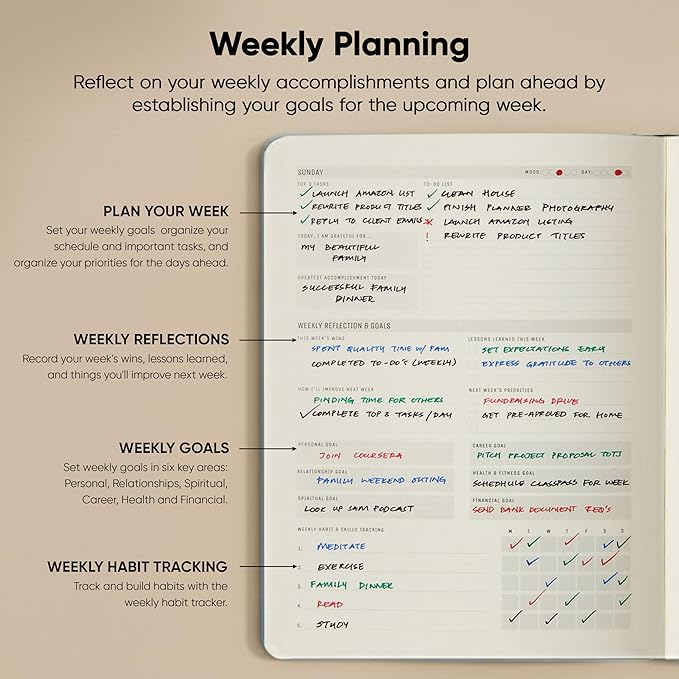 Undated, 2026 Planner, 8.5" x 11" - The #1 Productivity Planner to Achieve Your 2026 Goals - Planner 2026-2027 by PRODUCTIVITY STORE (A4, BLUE)