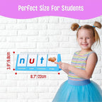 CVC Word Flip Chart - Double Sided 40 Short Vowel Word Flashcards, Freestanding, Educational Learning Tool for School Supplies