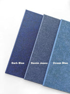 DECORITA Blue Felt Bulletin Board 47"x35" | Large Cork Pin Board Alternative for Office, Home & Classroom | Felt Wall Tiles (12-Pack) | Blue Classroom Decor Office Supplies | Denim Blue