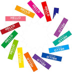 15 Colors 405 PCs Name Tag Sticker in for Themed Party School Office Home (3"x2" Each)