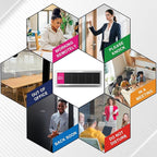 Office Door Signs-Meeting in Progress Door Sign with 6 Options, Do Not Disturb, In a Meeting, Out of Office, Please Knock, Working from Home, Back Soon, Business Privacy Sign Shows the Status of the Person Inside the Room