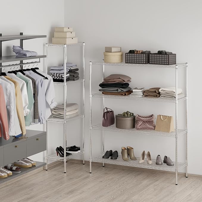 Regal Altair 18" Deep x 54" Wide x 64" Height Wire Shelving Kit | 4-Tier | NSF Commercial Storage Rack Unit