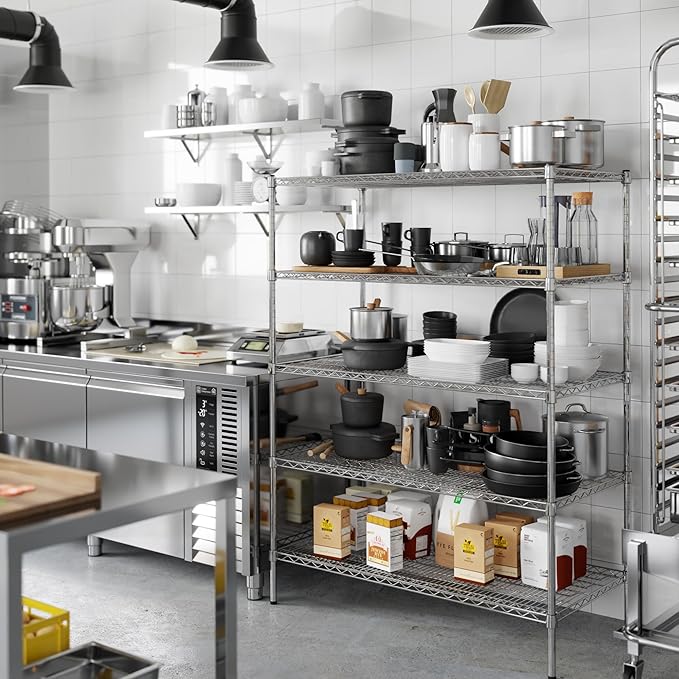 Regal Altair 24" Deep x 48" Wide x 64" Height Wire Shelving Kit | 5-Tier | NSF Commercial Storage Rack Unit