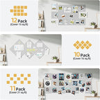 Large Cork Board for Wall 48" x 60" Gray Bulletin Board with Safe Removable Adhesive Squares for Pictures Photos, Alternative CorkBoard Felt Pin Boards Tiles for Office Classroom Wall Decor - 20 Pack