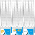Marspark 500 Pieces Clear Plastic Horizontal Name Badge ID Card Holders with Waterproof Type Resealable Zip, 3.54 x 2.36 in, Transparent PVC Sleeve for Office Back to School Supplies