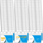 Marspark 500 Pieces Clear Plastic Horizontal Name Badge ID Card Holders with Waterproof Type Resealable Zip, 3.54 x 2.36 in, Transparent PVC Sleeve for Office Back to School Supplies