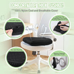 Aurssa Air Fiber Office Chair Cushion - Ergonomic Seat Cushion for Orthopedic Coccyx, Relief Hip & Back Support - Doctor Recommended Cushion for Long Sitting Worker Driver & Handicapped (Black)