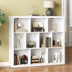 BORNOON Book Shelf with 10-Cube, 43” Wide Bookshelf with Anti-Tip Device, 38” Tall Open Bookcase, Modern Display Organizer Book Case for Home Office, Entryway, Living Room, Bedroom, Study Room