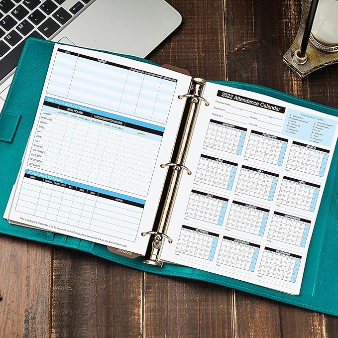 2026 Attendance Calendar Work Tracker Attendance Calendar Cards - 8.5 X 11 Cardstock/Pack of 25 Sheets