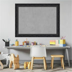 Amanti Art Black Framed Magnetic Board 24x32 Medium Vision Board for use with Magnets, 100% Metal Sheet to Display Items as Office Decor or for Home Organization in mudroom, Kitchen or Kids Room