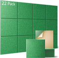 Sonicism 22 Pack Acoustic Wall Panels with Self-Adhesive, 12" X 12" X 0.4" Sound Proof Foam Panels, Decorative Soundproof Wall Panels, Sound Proof Absorbing Tiles for Home & Offices, Forest Green