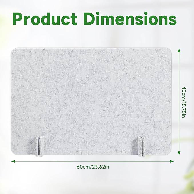 6 Pack Desk Privacy Panel 15.75" x 23.6" Acoustic Divider Panel Portable Desk Partition Desk Divider Noise Visual Isolate Table Divider for Student Study Reception Area Office Library