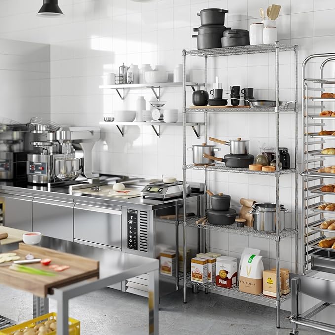 Regal Altair 14" Deep x 36" Wide x 86" Height Wire Shelving Kit | 5-Tier | NSF Commercial Storage Rack Unit