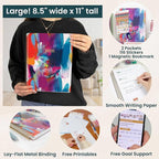 bloom daily planners 2026 Planner (January to December) - 8.5” x 11” Weekly & Monthly Dated Agenda Organizer Book with Stickers & Tabs - Flexible Soft Cover - Brilliant Brushstrokes