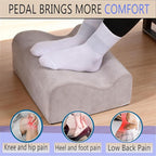 COMFelicify Foot Rest for Under Desk at Work, Ergonomic Under Desk Footrest with Washable Cover, Memory Foam Foot Stool for Office Chair & Gaming Chair, Back & Hip Pain Relief, Light Grey