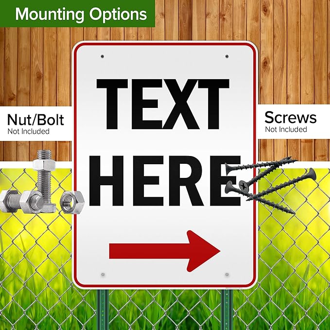 Custom Arrow,Custom Directional Sign, Right Arrow, 36x48 Inches, Reflective, Rust Free DiBound, Fade Resistant, Made in USA by My Sign Center