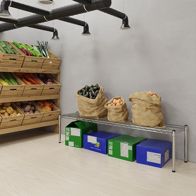 Regal Altair 14''W x 60''L x 14''H Chrome Plated Wire Dunnage Rack | Off The Floor Storage