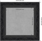Amanti Art Black Framed Magnetic Board 16x16 X-Small Vision Board for use with Magnets, 100% Metal Sheet to Display Items as Office Decor or for Home Organization in mudroom, Kitchen or Kids Room