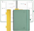 POPRUN 2026 Weekly and Monthly Planner Calendar, January 2026 - December 2026,Medium-6.75" x 8.75" Spiral Bound Appointment Book, Includes Monthly Tabs, Inner Pocket,Soft Cover - Midnight Green