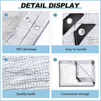 99% Aluminet Shade Cloth Reflective Tarp 10 x 10 ft Aluminium Cloth Porch Privacy Screen with Grommets for Car Garden Pergola Patio Sun Shade Kennel Cover Durable Mesh Canopy Cover Easy Setup