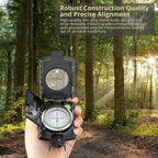 Anbte Compass Hiking Survival, IP65 Waterproof Metal Compass with Sighting Clinometer and Carry Bag, Multifunctional, Professional, for Camping Hunting Hiking Navigation