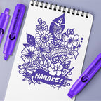 BIGTHUMB 3 Pcs Purple Jumbo Permanent Markers: 15mm Wide Tip Thick Acrylic Paint Pen Large Calligraphy Marker for Rock Painting, Poster, Sign, Canvas, Glass, Wood, Ceramic