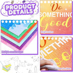 Honoson 24 Pcs Bulk Inspirational Privacy Folders for Students Cardboard Test Privacy Boards Motivational Words Desk Dividers Shield for Classroom School Study Supplies, 6 Styles(Watercolor)