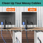 Cable Management Sleeve 25ft (300 inch) - 1/2 inch, PET Expandable Braided Cord Organizer, Split Wire Loom Tubing Reversible Cord Protector for TV USB PC Ethernet Cable Hider Protect Pets Kids