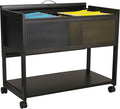 Safco Mobile File Cart, Fits Letter and Legal-Size Hanging Folders, Includes a Locking Lid & 2 Keys