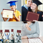 HAUTOCO 120 Packs Certificate Holders, Burgundy Diploma Holders, Document Award Covers Certificate Folders with Gold Foil Border for 8.5x11 Letter Size