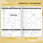 Clever Fox Planner – Undated Weekly & Monthly Planner for Productivity, Time Management & Goals – Organizer Journal – A5 (Amber Yellow)