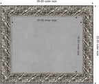Amanti Art Silver Framed Magnetic Board 22x26 Small Vision Board for use with Magnets, 100% Metal Sheet to Display Items as Office Decor or for Home Organization in mudroom, Kitchen or Kids Room
