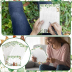 TaoBary 160 Pcs Stationery Paper Set 50 Double Sided Stationery Papers with 50 Matching Envelopes and 60 Round Dot Sticker, 10 Design(Land Animal,5.5 x 8.25 Inch)