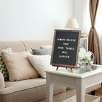 Felt Letter Board with Rustic Vintage Frame and Stand 12x16 inch,Grey Changeable Letter and Message Board Includes 792 Letters, Numbers and Symbols, Hook to Hang, 2 Canvas Bags