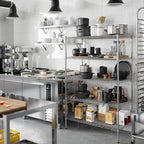 Regal Altair Wire Shelving Kit | NSF Commercial Storage Rack Unit (5-Tier | 64" Height, 21" Deep x 42" Wide)