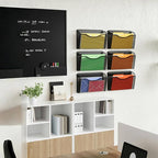 MINDEPOT Wall File Organizer,Hanging Wall Mounted File Folder Binder Holder Mail Organizer for Office,Home and School Supplies