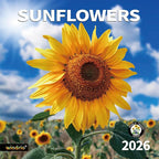 2026 Wall Calendar,Calendar 2026, November 2025 - December 2026, Wall Calendar Sunflowers, 12" x 24" Opened,Full Page Months Thick & Sturdy Paper for Gift Perfect Calendar Organizing & Planning