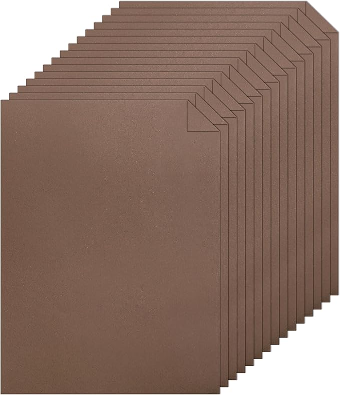 Silunkia 120 Sheets Coffee Color Cardstock 8.5 x 11 Printer Paper, 250gsm/92lb Dark Brown Card stock for DIY Cards Making, Crafting, Thank You Cards, Invitations, Menus, Mailing