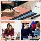 Lincia 6 Pcs 11" x 9.5" Legal Pads College Ruled Notepad Landscape Notebook Horizontal Lined Notebook 80 Gsm Assorted Colors Paper Pastel Writing Pads for School Office, 40 Sheet (Slate Gray)
