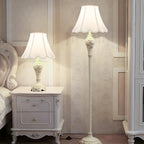 GOSO Bell Lamp Shades Set of 2 Medium Off White, Scalloped Lamp Shade for Table Lamp,Floor Lamps Replacement Braids with Petal Edges, 6×13×9.8 Inch Spider Easy Assembly Modern Art Decor for Bedroom