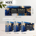 Personalized Name Plate for Desk, Custom Acrylic Desk Name Sign, Office Appreciation Gifts for Women Men Coworkers Boss Teacher Employee (Blue Coast)