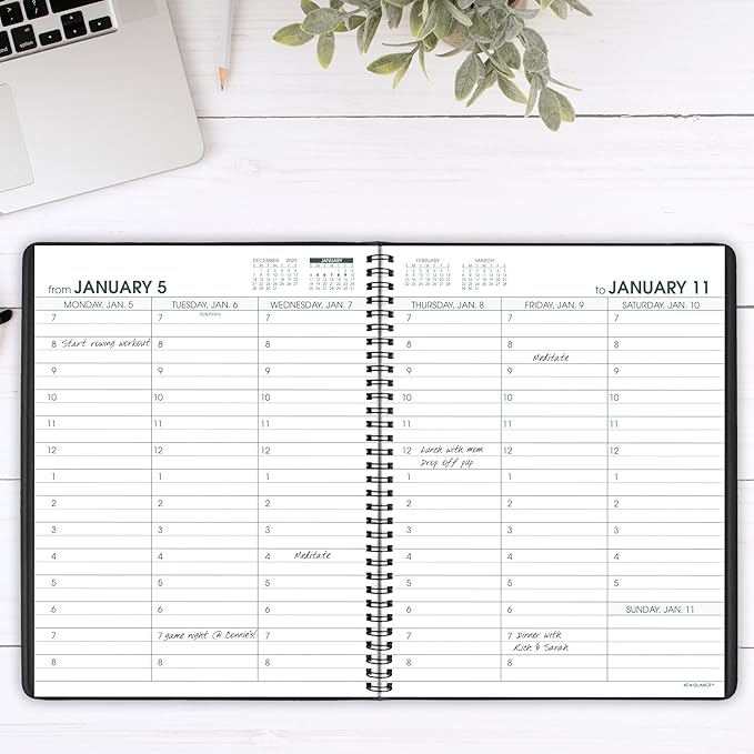 AT-A-GLANCE 2026 Appointment Book Planner, Weekly, 8-1/4" x 11", Large, Easy Viewing Large Print, Black (70LP010526)