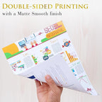 A-SUB Double Sided Matte Photo Paper 100 Sheets 8.5X11 Inches 48lb 180gsm Presentation Paper for Inkjet Printers for Reports Charts Printing