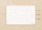 Undated Monthly Planner Notepad,Desk Calendar for Organizing&Scheduling Tasks-Productivity Tracker,Goals,Notes&To-Do Lists–A4 Size (8,3"X11,7")Premium Thick Paper with Cardboard Back Support 50 Sheets