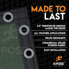 Xpose Safety Privacy Fence Screen 8.5’ x 100’ – Heavy Duty Green Mesh with 90% Visibility Block, UV Protection – for Garden, Yard, Nursery, Kennel, Dog Run, Greenhouse