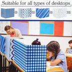 SATINIOR 24 Pcs Desk Dividers for Students, 12 Colors Testing Dividers Privacy Folders for Classroom Must Have Bulk, Study Panel for School Teacher Student Study Supplies(Stripe Style)