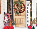 Tall Outdoor Welcome Sign for Front Door, 6ft White Welcome Sign,Rustic Tall Welcome Sign for Front Porch Decor, Modern Farmhouse Welcome Porch Sign Wood Vertical Decor, Fall Porch Decor for The Home